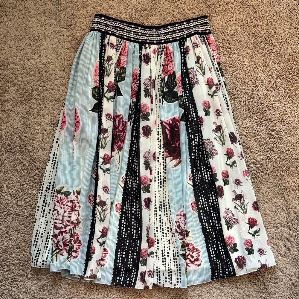 Floral Skirt - Anthropologie